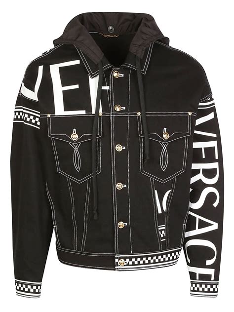 versace men's jacket long|versace denim jacket men.